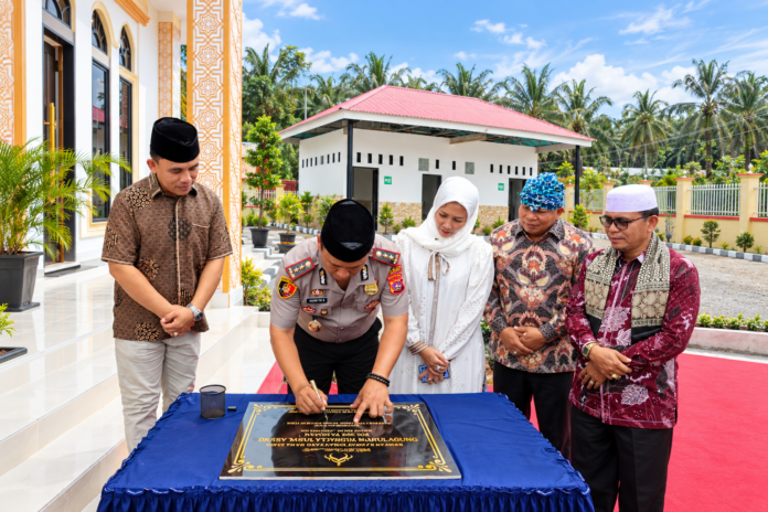 Peresmian Musholla Darul Agung di Polsek Pasaman yang dihadiri anggota DPRD Pasaman Barat Rommy Candra
